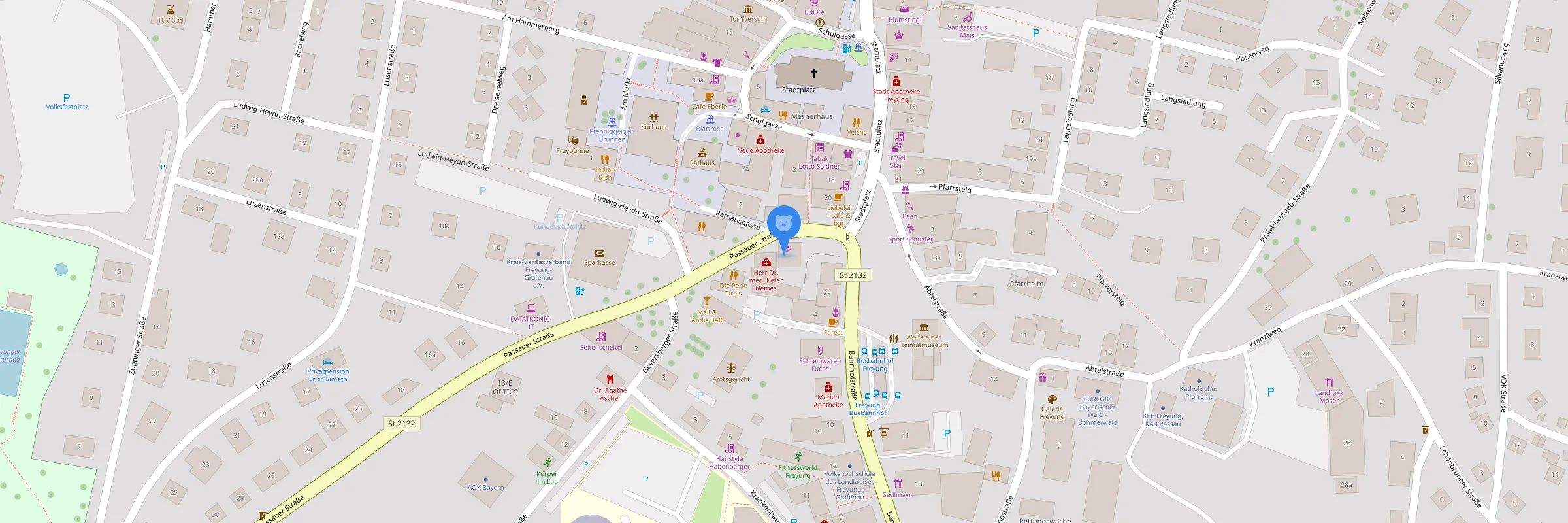 Karte: Josef Demm KG, Passauer Str. 3, 94078 Freyung